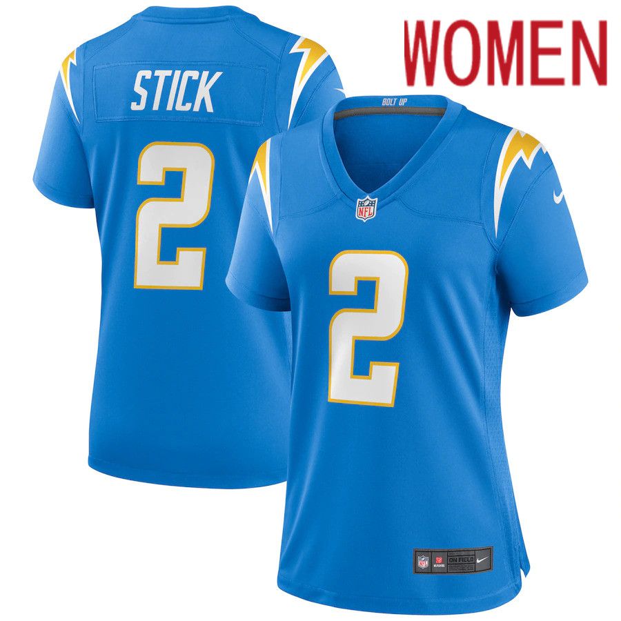Women Los Angeles Chargers 2 Easton Stick Nike Powder Blue Game NFL Jersey.